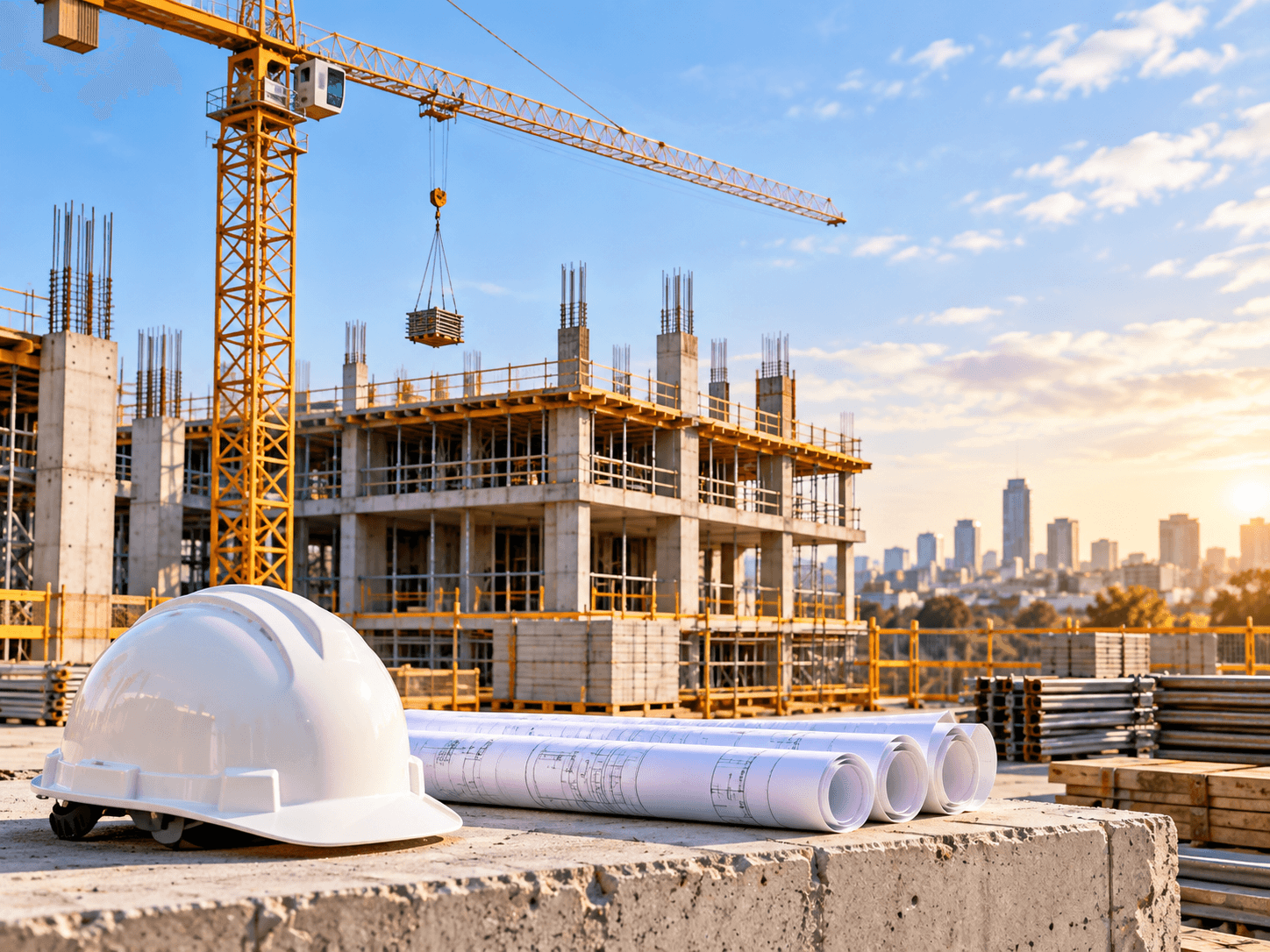Construction site representing Axzenta for construction and trade businesses