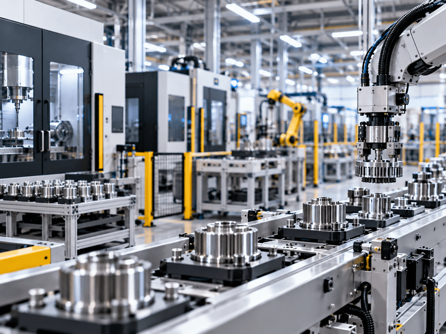 Precision manufacturing line representing Axzenta for manufacturing businesses